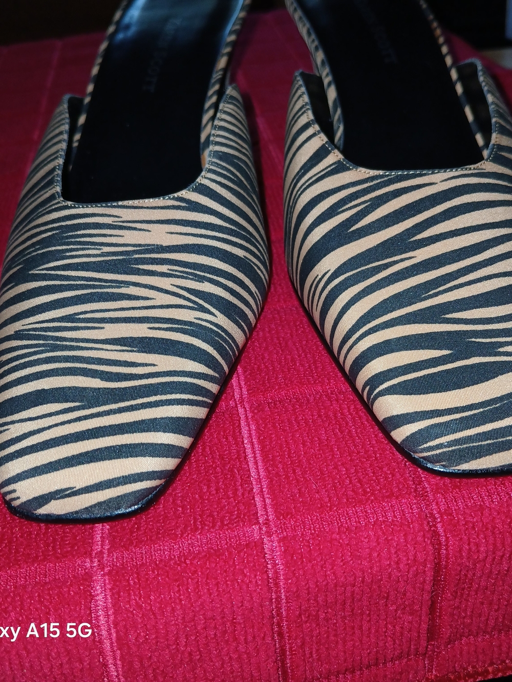 Karen Scott Black and Brown Tiger-Zebra-Print Slip-On Mules - Picture 6 of 10